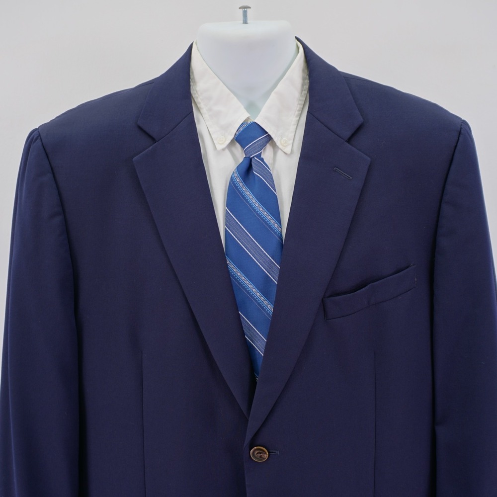 Joseph & Feiss Gold 2 Button‎ Blazer Wool Blue 44R